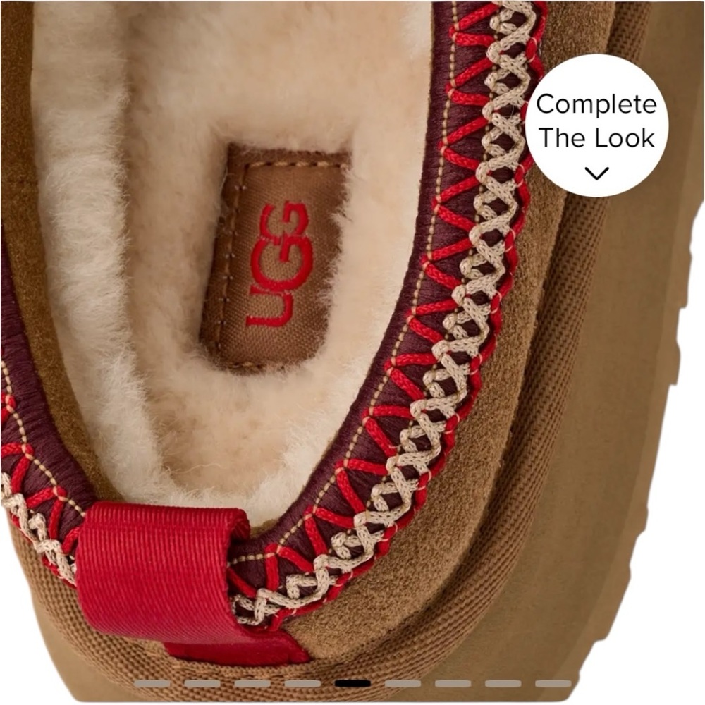 New in Box! Ugg Tazz II Platform Fur Mule Chestnut Size 9 Mule - Picture 5 of 13